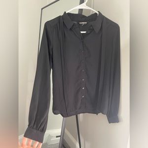 Express Black Button Shirt XS